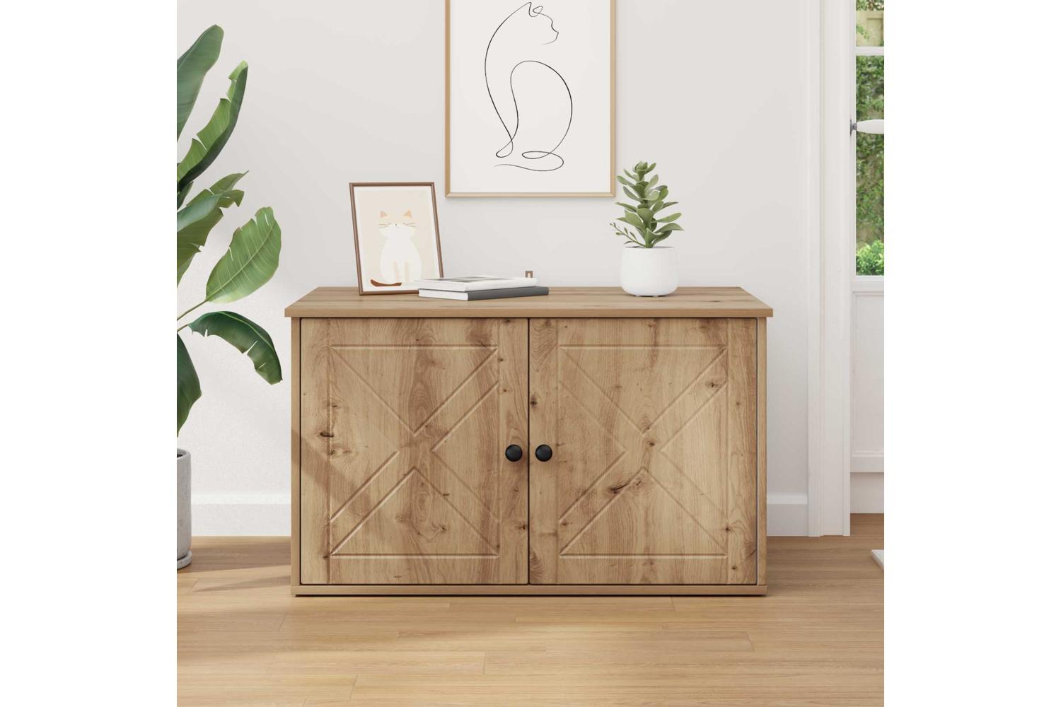 Vidaxl Cat House Artisian Oak 85 X 55 X 505 Cm Engineered Wood-4