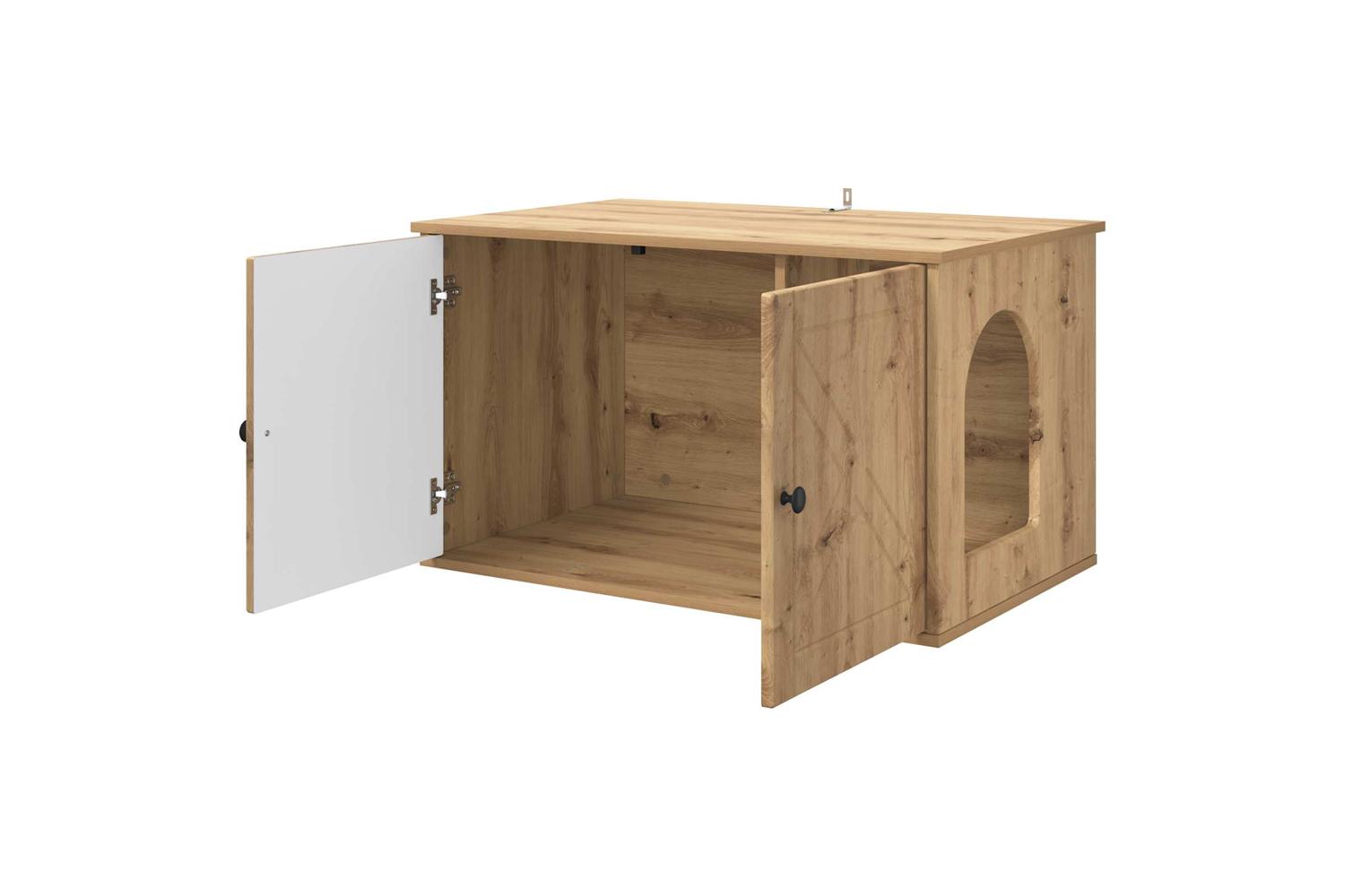 Vidaxl Cat House Artisian Oak 85 X 55 X 505 Cm Engineered Wood-5
