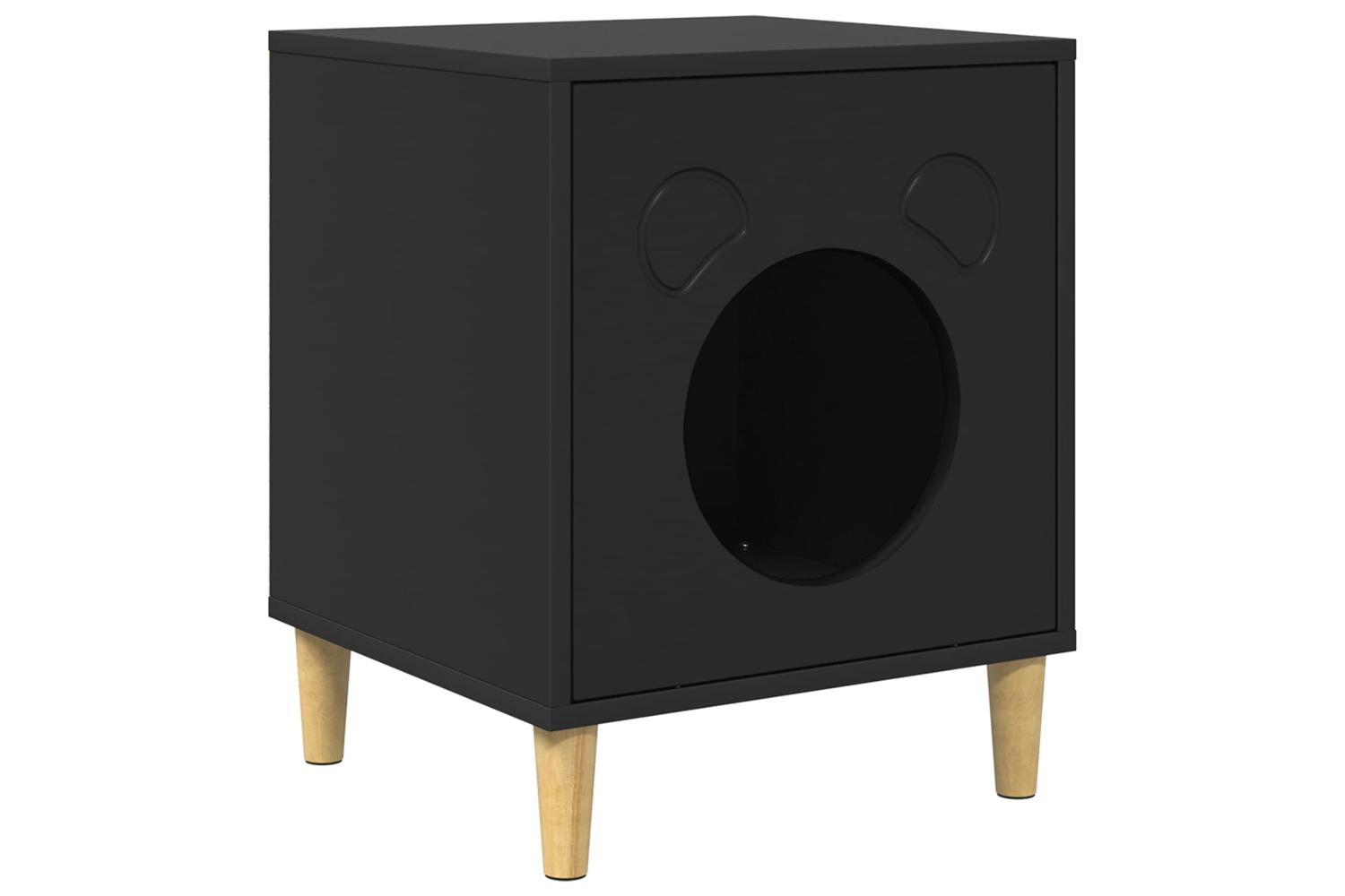 Vidaxl Cat House Black 425 X 40 X 53 Cm Engineered Wood