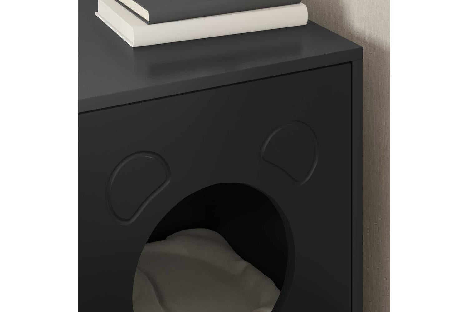 Vidaxl Cat House Black 425 X 40 X 53 Cm Engineered Wood-4