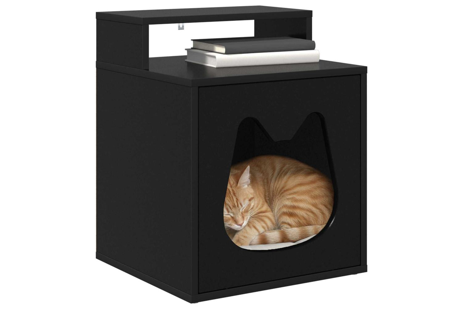 Vidaxl Cat House Black 425 X 40 X 535 Cm Engineered Wood-3