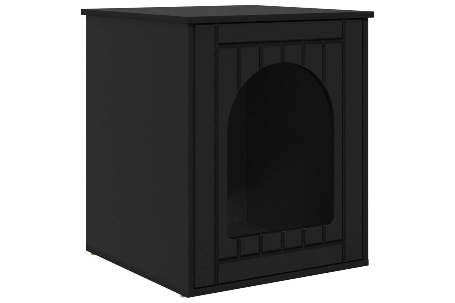 Vidaxl Cat House Black 53 X 52 X 62 Cm Engineered Wood-2