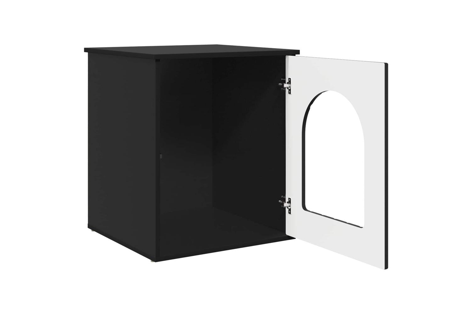 Vidaxl Cat House Black 53 X 52 X 62 Cm Engineered Wood-5