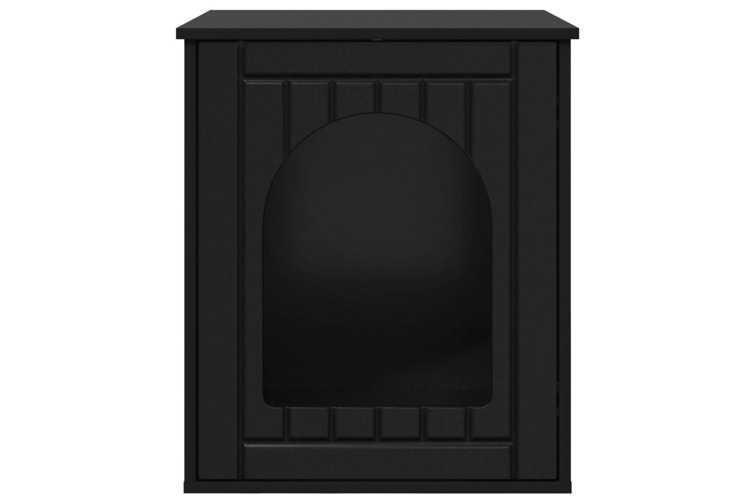 Vidaxl Cat House Black 53 X 52 X 62 Cm Engineered Wood-6