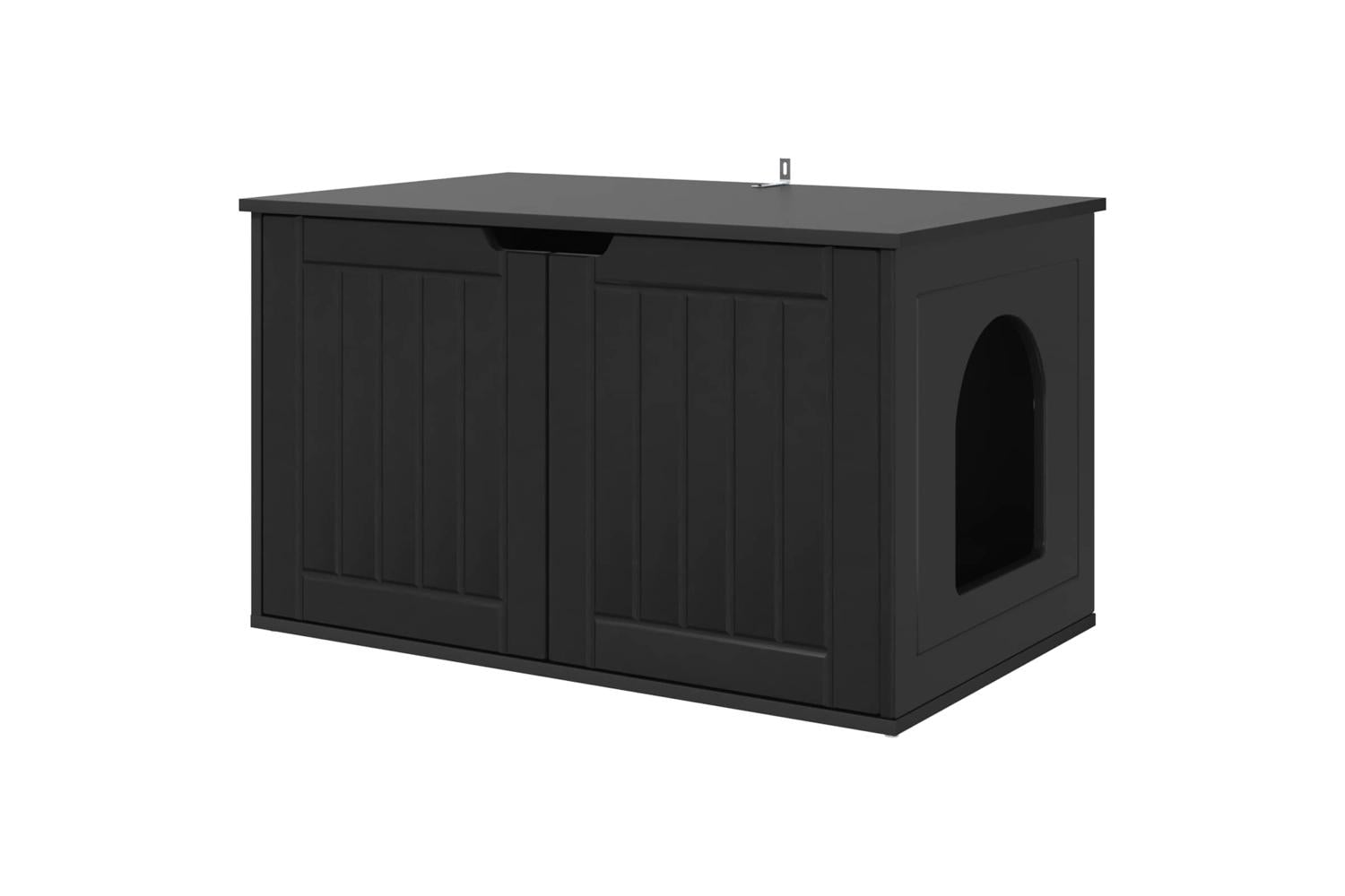 Vidaxl Cat House Black 85 X 55 X 505 Cm Engineered Wood