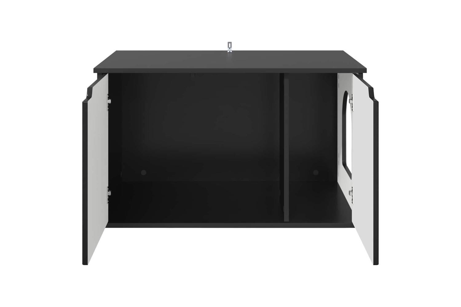 Vidaxl Cat House Black 85 X 55 X 505 Cm Engineered Wood-6