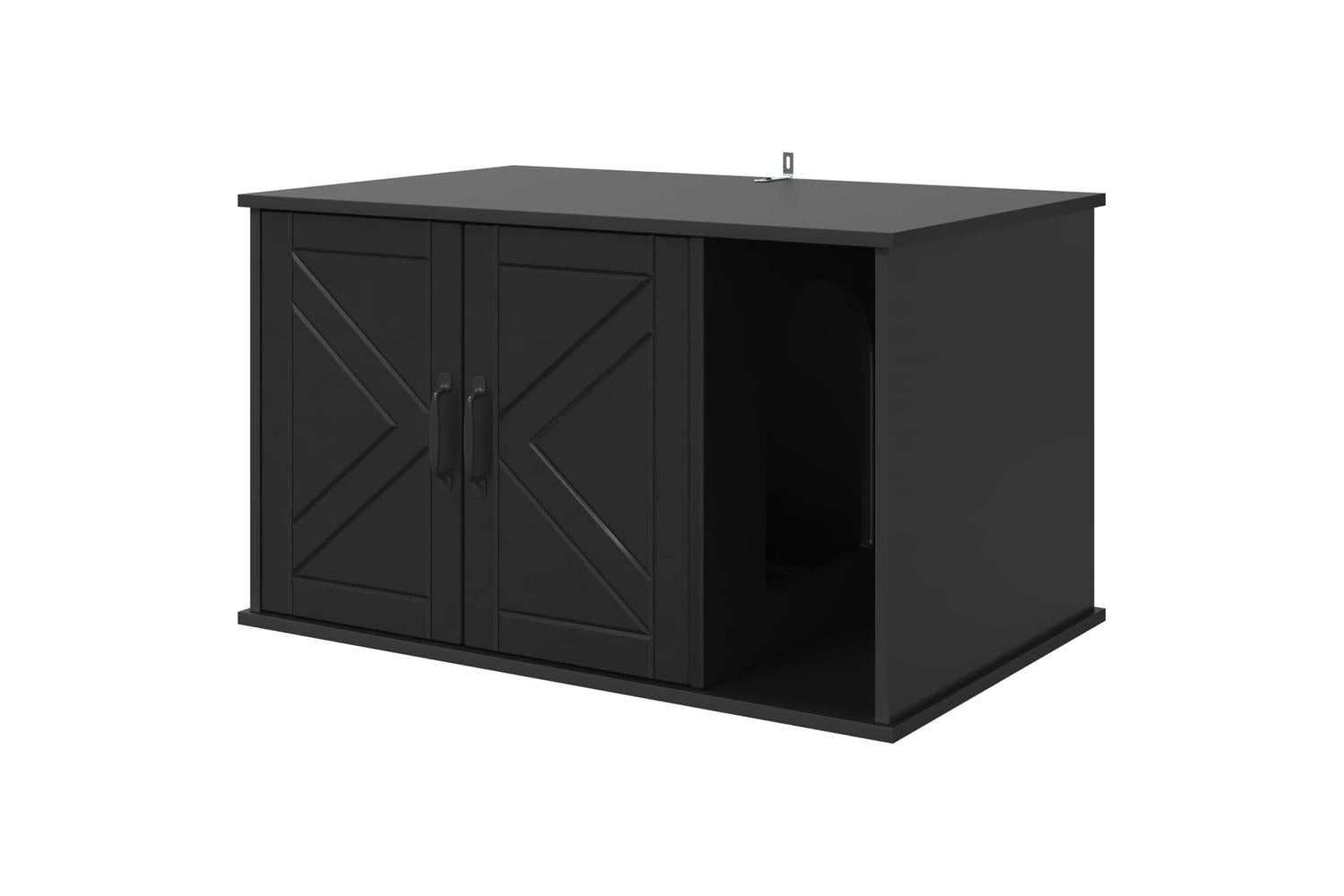 Vidaxl Cat House Black 85 X 55 X 505 Cm Engineered Wood