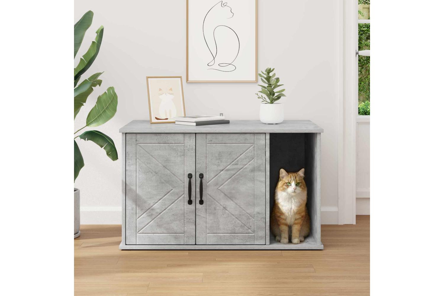 Vidaxl Cat House Concerte 85 X 55 X 505 Cm Engineered Wood-4