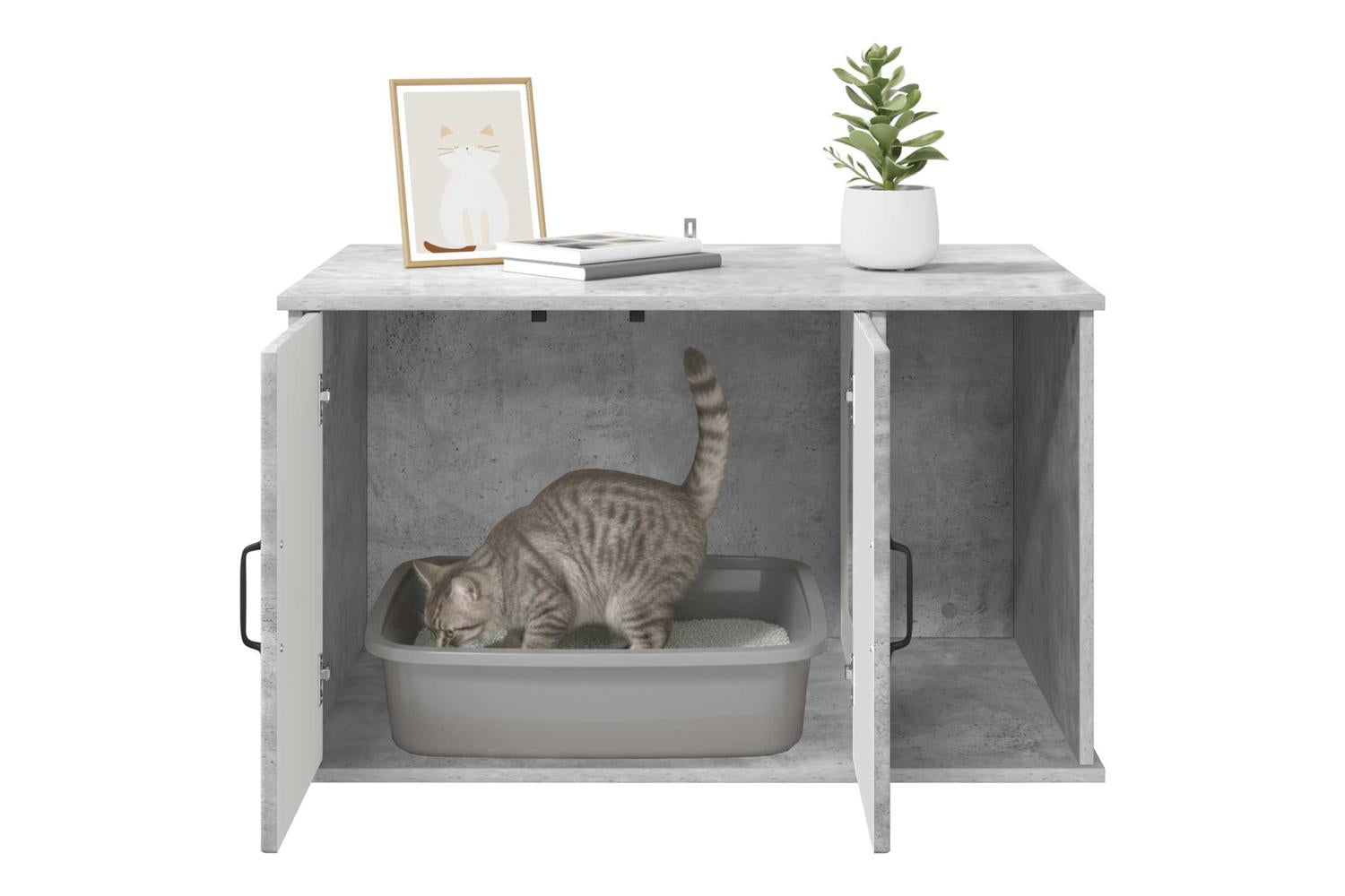Vidaxl Cat House Concerte 85 X 55 X 505 Cm Engineered Wood-10