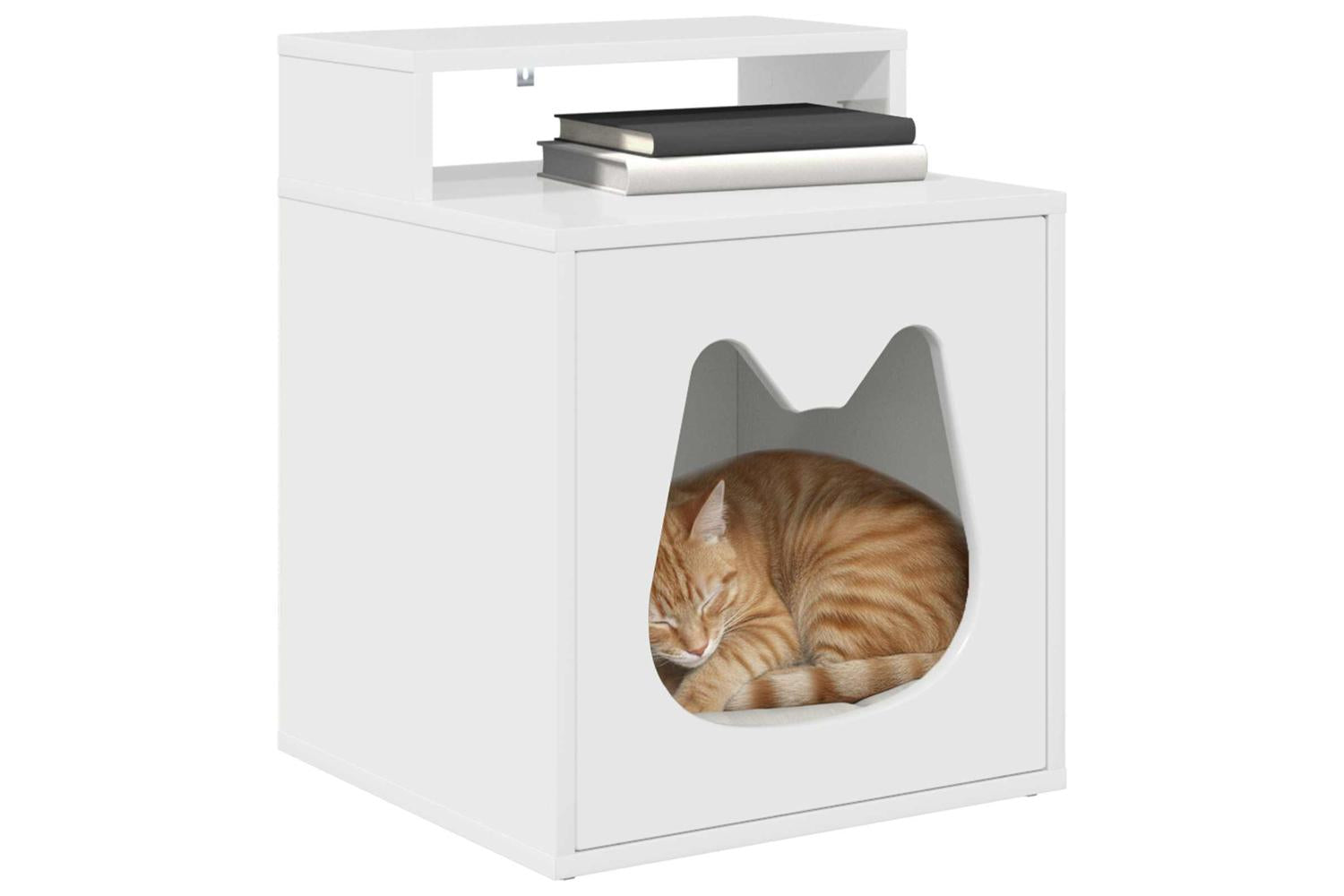 Vidaxl Cat House Gloss White 425 X 40 X 535 Cm Engineered Wood-3