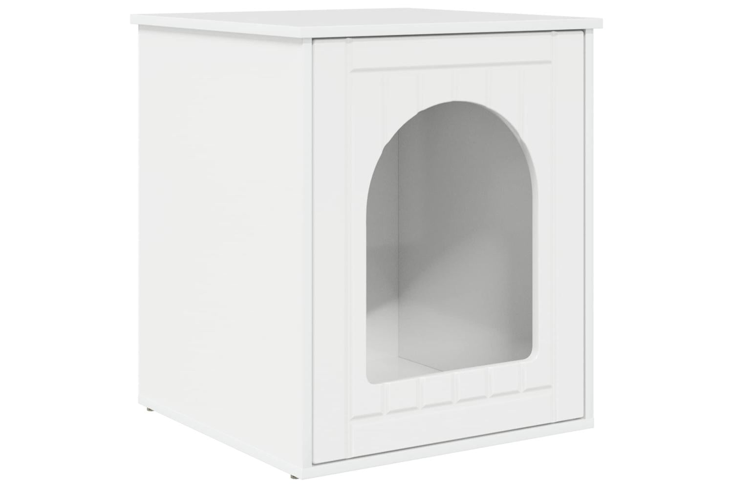 Vidaxl Cat House Gloss White 53 X 52 X 62 Cm Engineered Wood-2