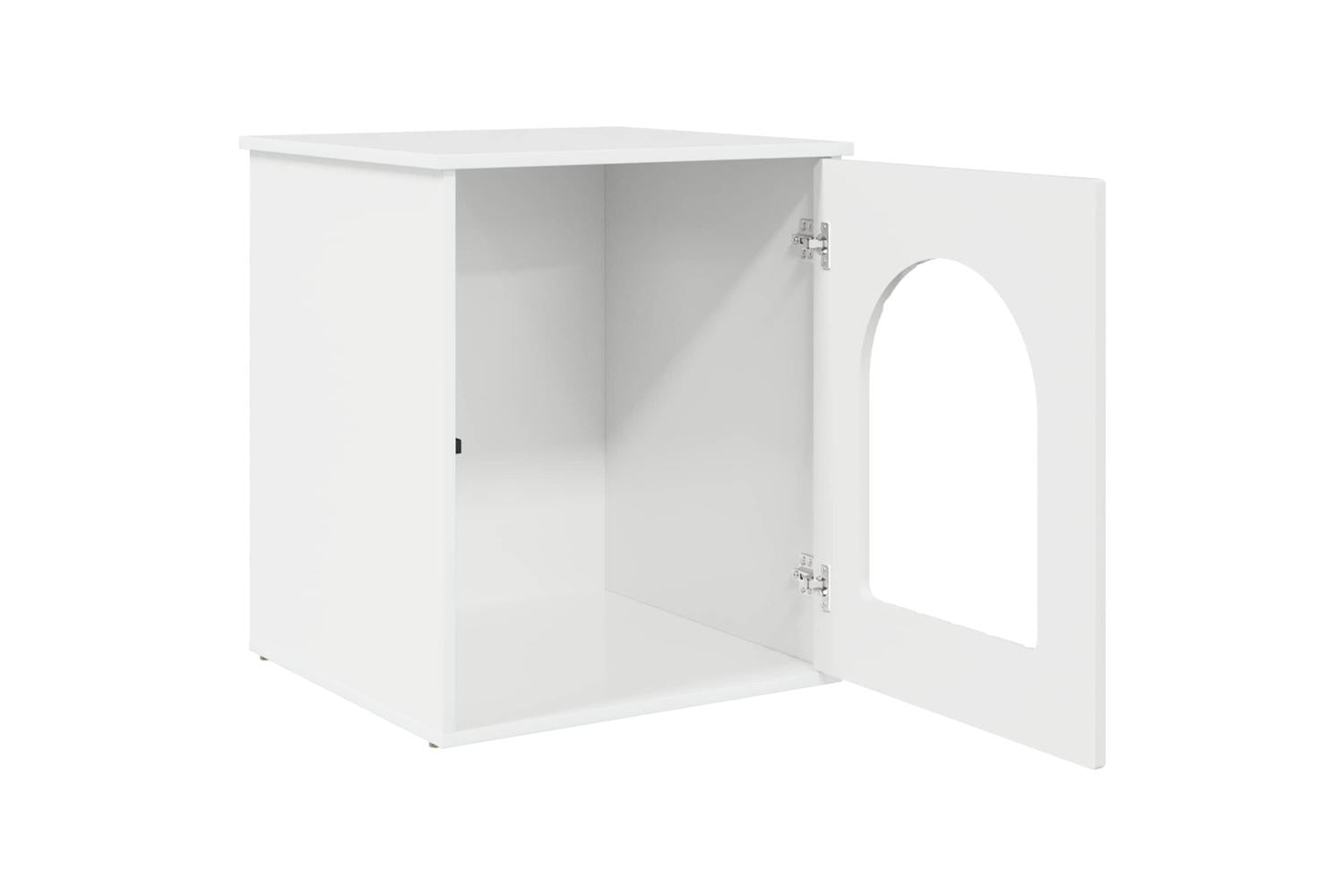 Vidaxl Cat House Gloss White 53 X 52 X 62 Cm Engineered Wood-5