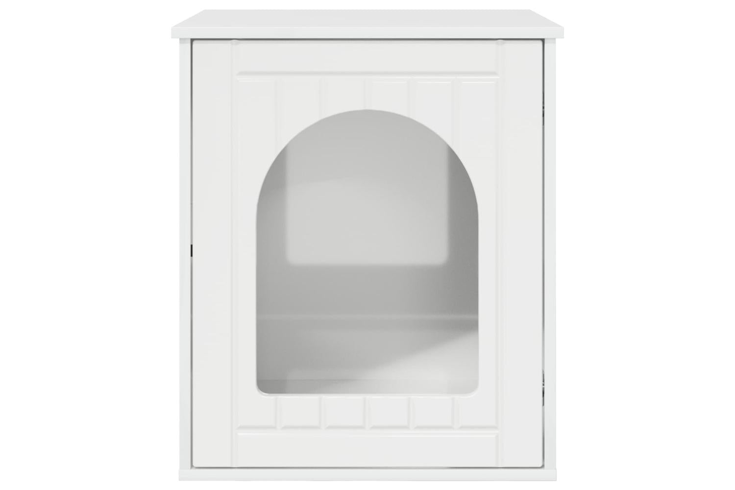 Vidaxl Cat House Gloss White 53 X 52 X 62 Cm Engineered Wood-6