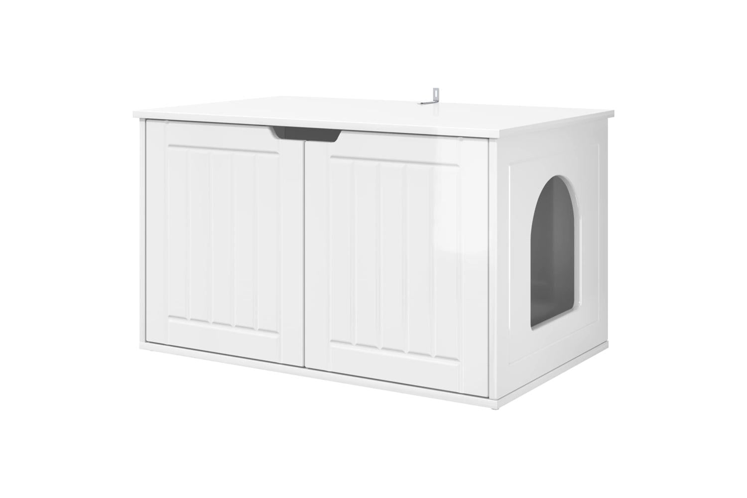Vidaxl Cat House Gloss White 85 X 55 X 505 Cm Engineered Wood-2