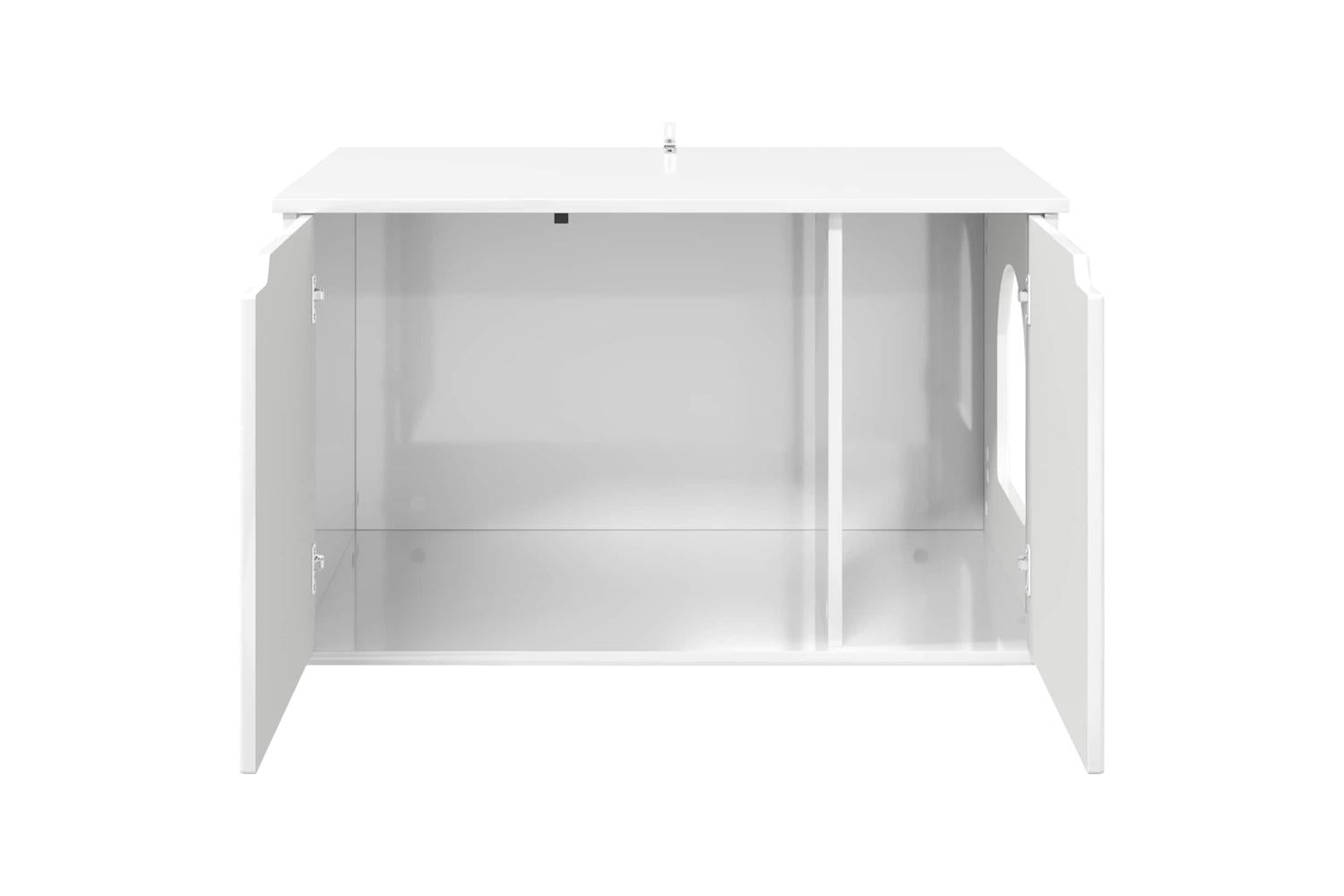 Vidaxl Cat House Gloss White 85 X 55 X 505 Cm Engineered Wood-6