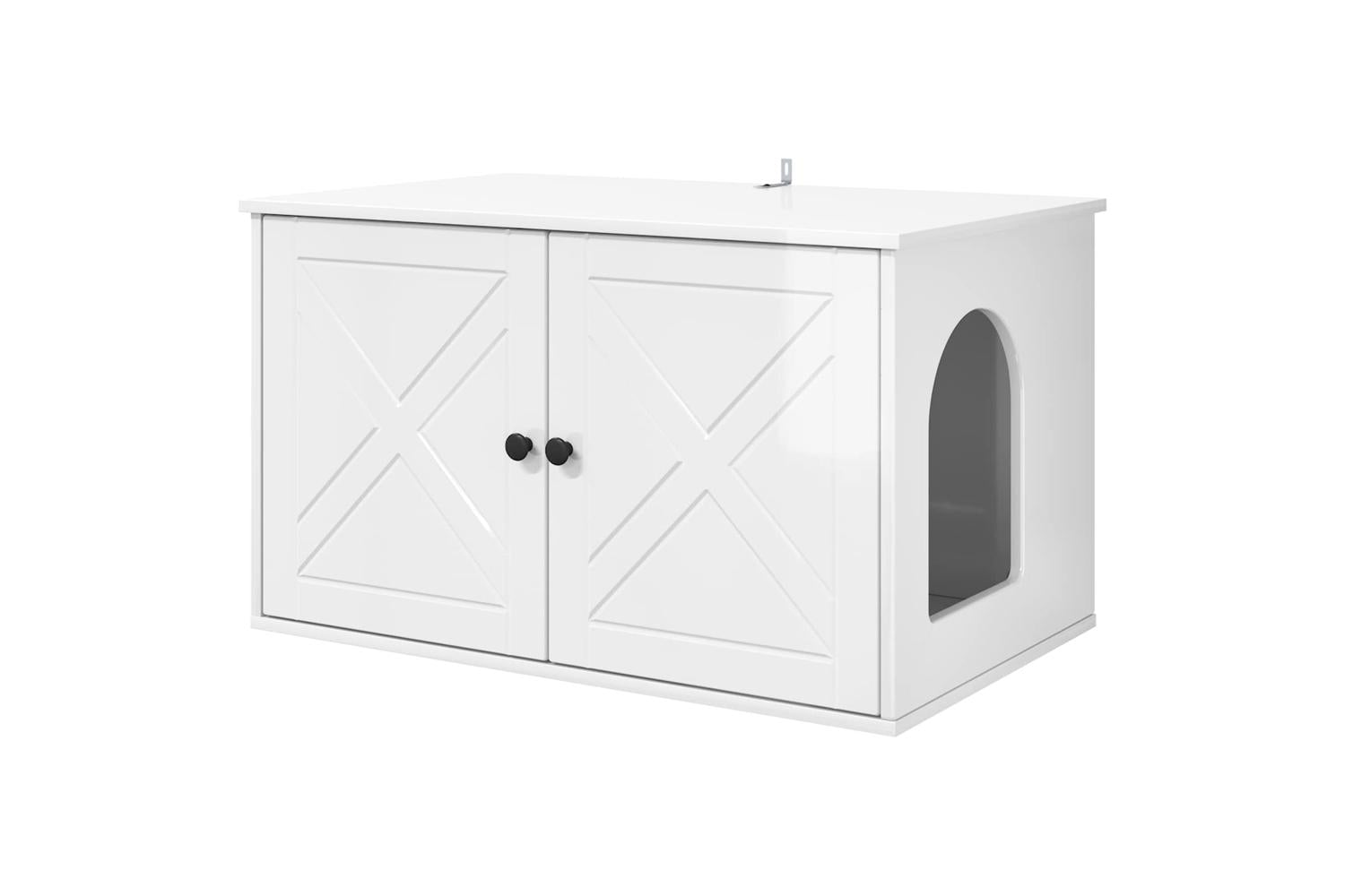 Vidaxl Cat House Gloss White 85 X 55 X 505 Cm Engineered Wood