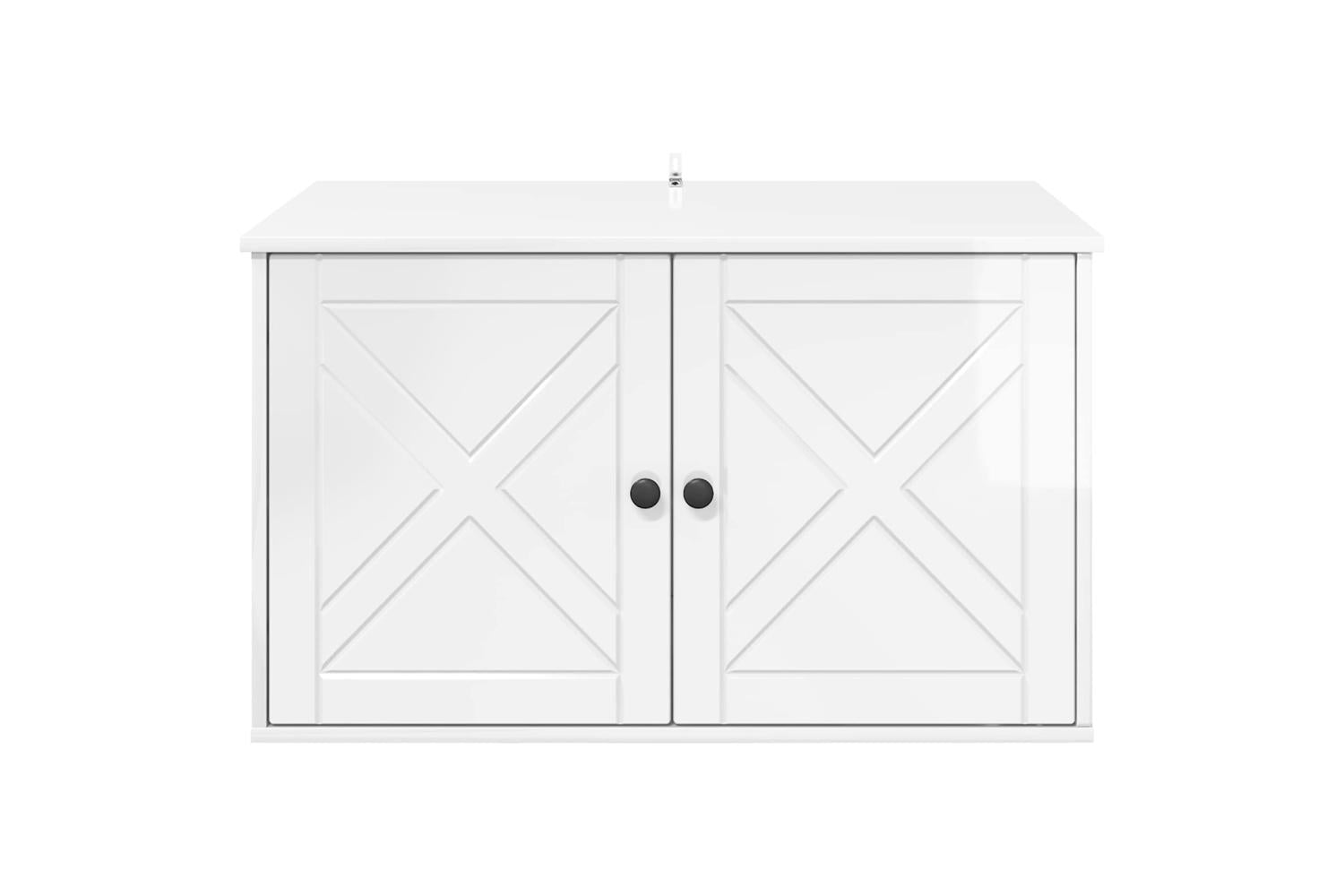 Vidaxl Cat House Gloss White 85 X 55 X 505 Cm Engineered Wood-7