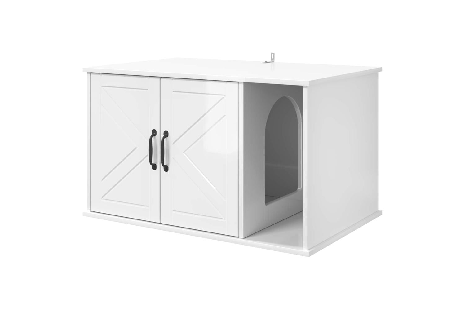 Vidaxl Cat House Gloss White 85 X 55 X 505 Cm Engineered Wood