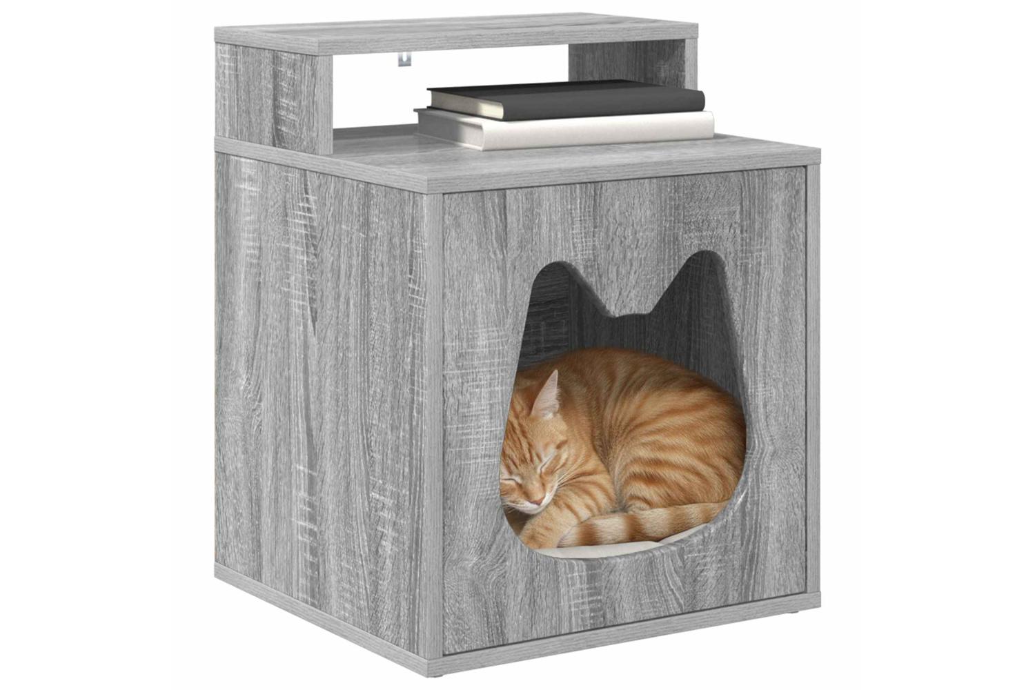 Vidaxl Cat House Grey Sonoma 425 X 40 X 535 Cm Engineered Wood-3