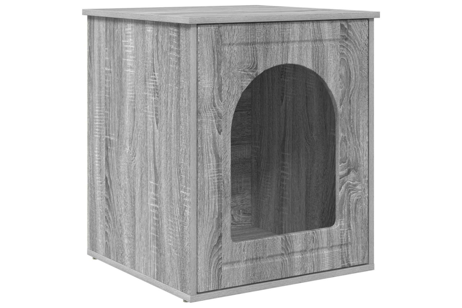 Vidaxl Cat House Grey Sonoma 53 X 52 X 62 Cm Engineered Wood-2