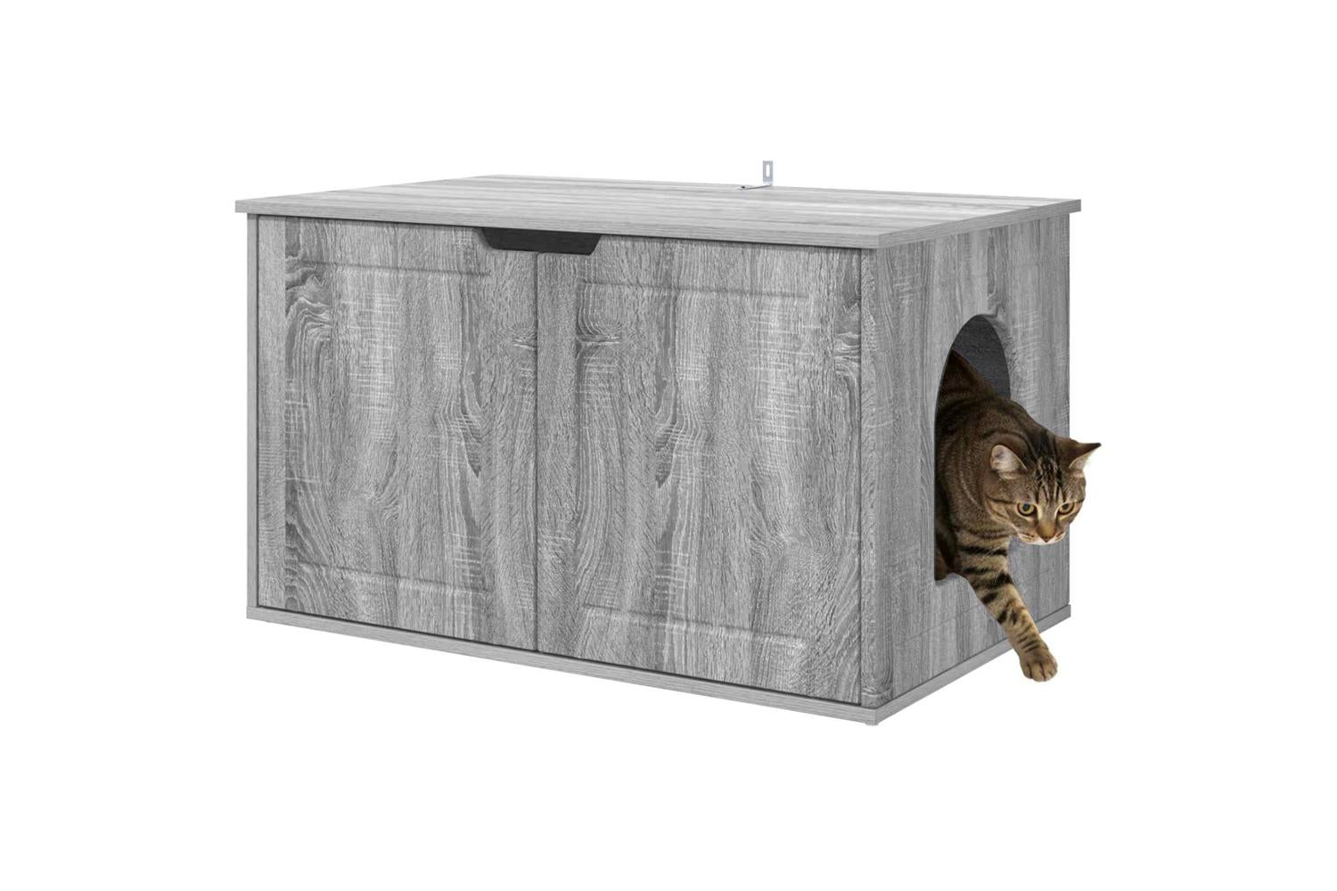 Vidaxl Cat House Grey Sonoma 85 X 55 X 505 Cm Engineered Wood-3
