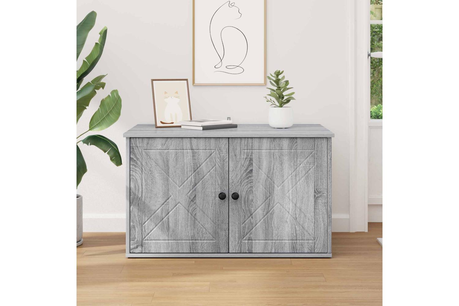 Vidaxl Cat House Grey Sonoma 85 X 55 X 505 Cm Engineered Wood-4