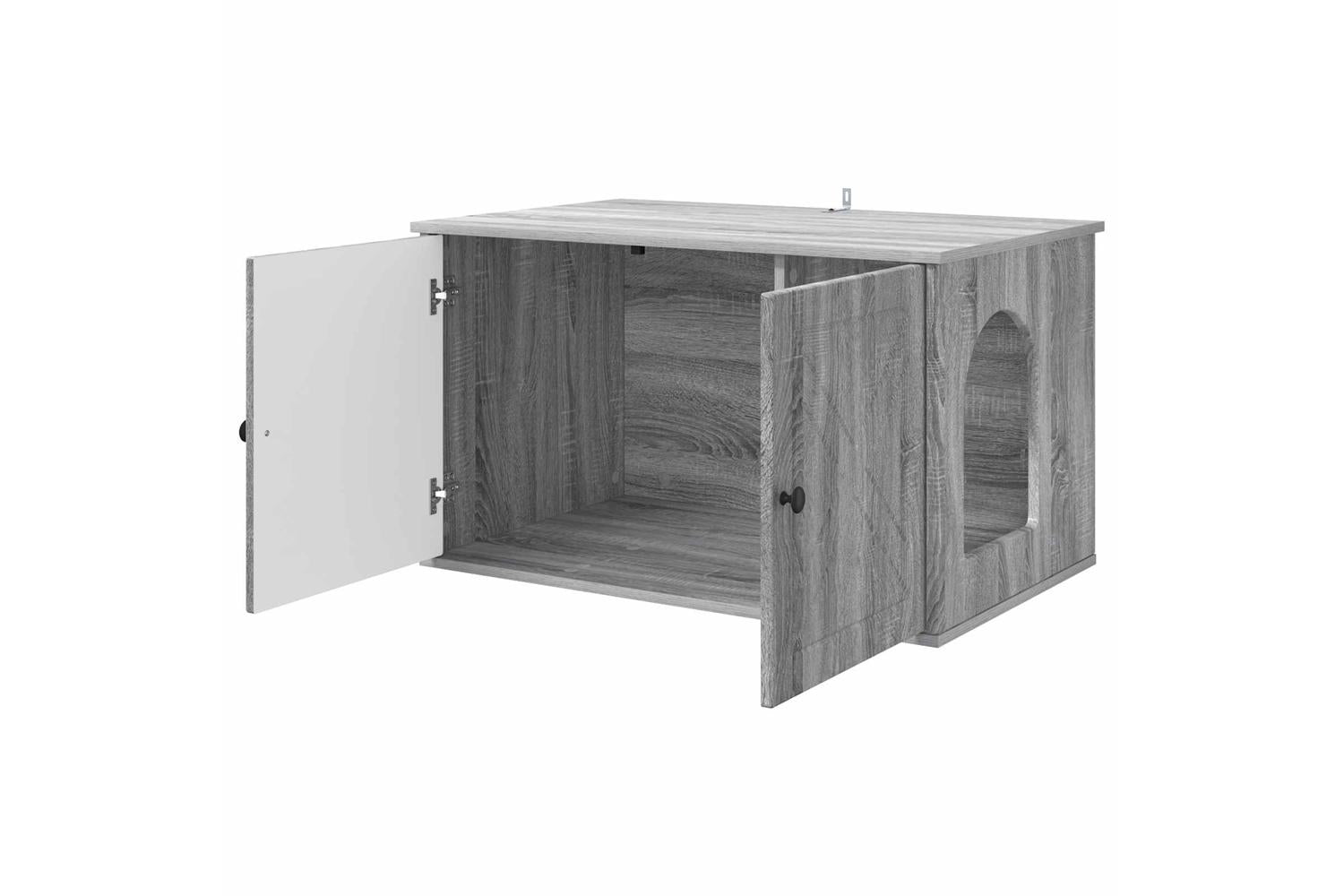 Vidaxl Cat House Grey Sonoma 85 X 55 X 505 Cm Engineered Wood-5