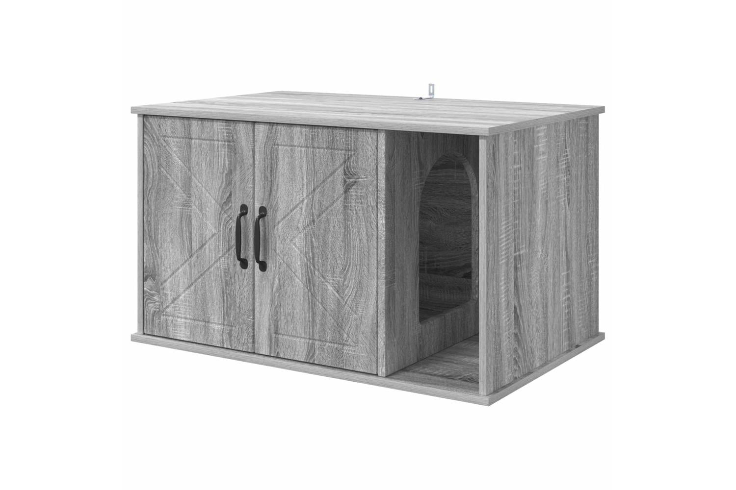 Vidaxl Cat House Grey Sonoma 85 X 55 X 505 Cm Engineered Wood-2