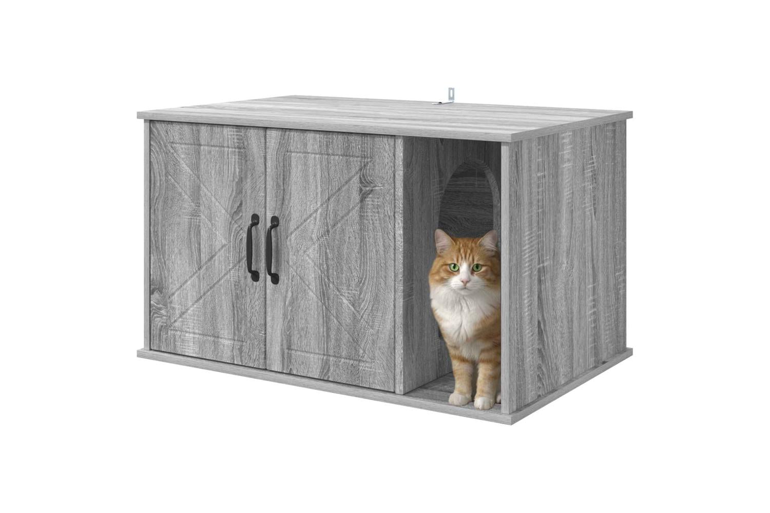 Vidaxl Cat House Grey Sonoma 85 X 55 X 505 Cm Engineered Wood-3