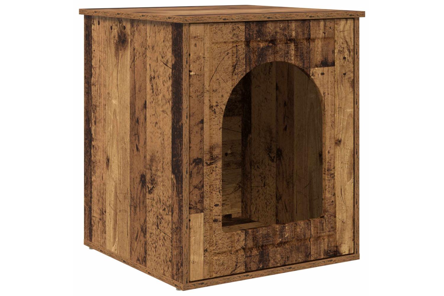 Vidaxl Cat House Old Wood 53 X 52 X 62 Cm Engineered Wood-2