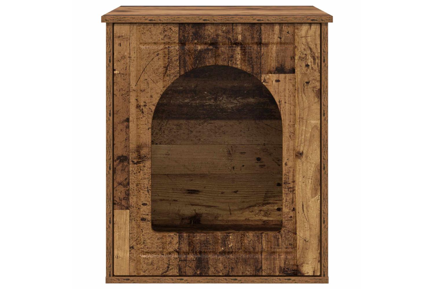 Vidaxl Cat House Old Wood 53 X 52 X 62 Cm Engineered Wood-6