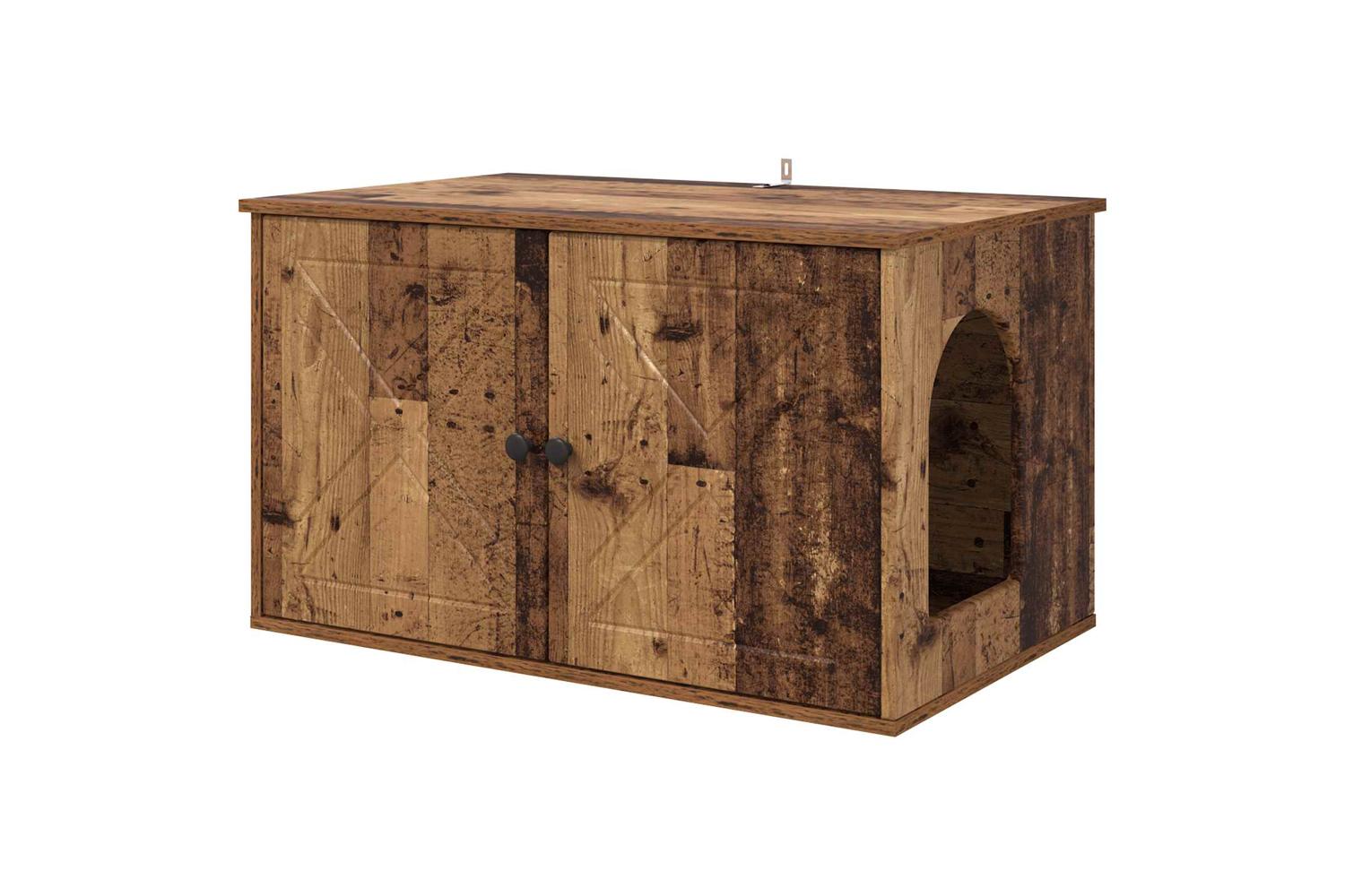 Vidaxl Cat House Old Wood 85 X 55 X 505 Cm Engineered Wood