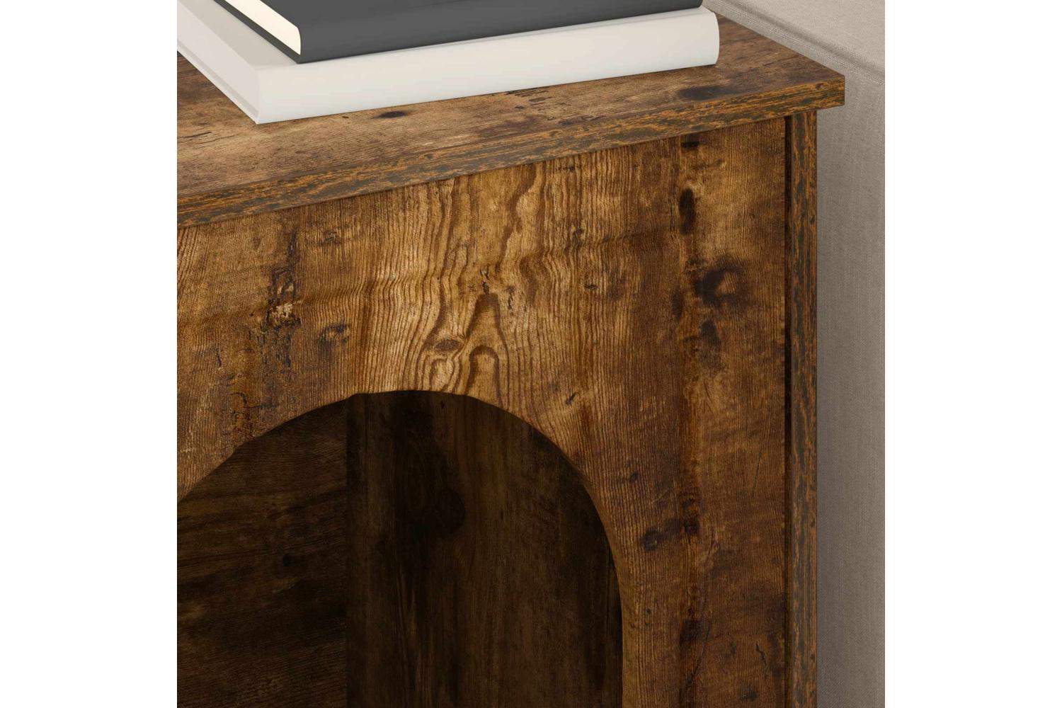 Vidaxl Cat House Smoked Oak 53 X 52 X 62 Cm Engineered Wood-4