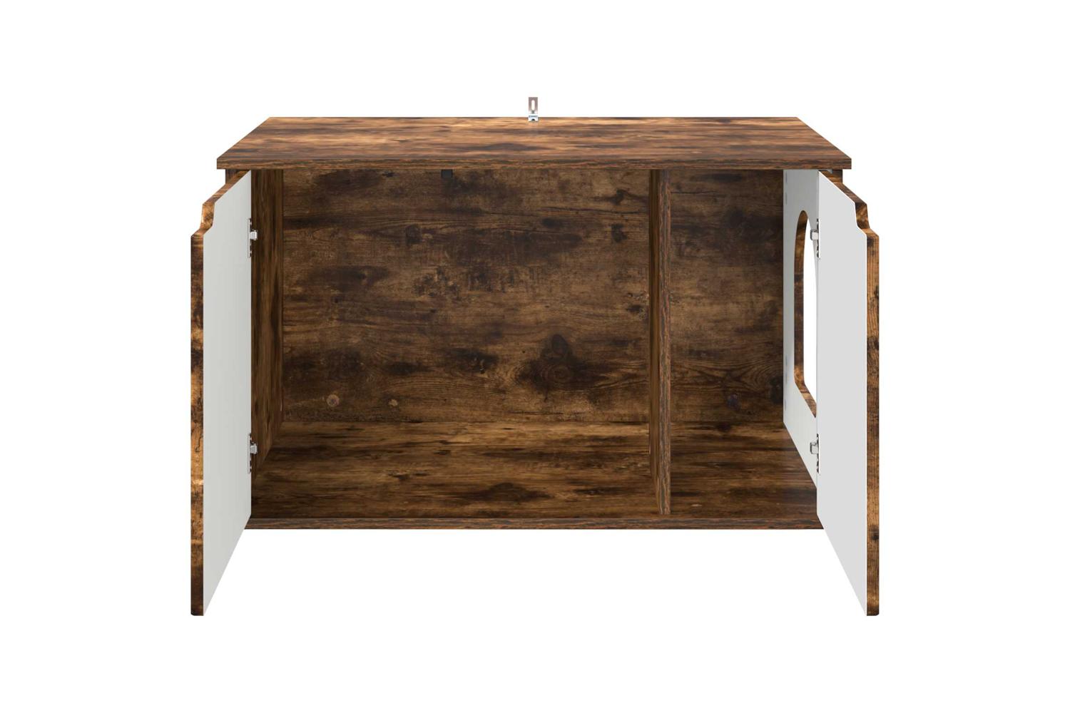 Vidaxl Cat House Smoked Oak 85 X 55 X 505 Cm Engineered Wood-6