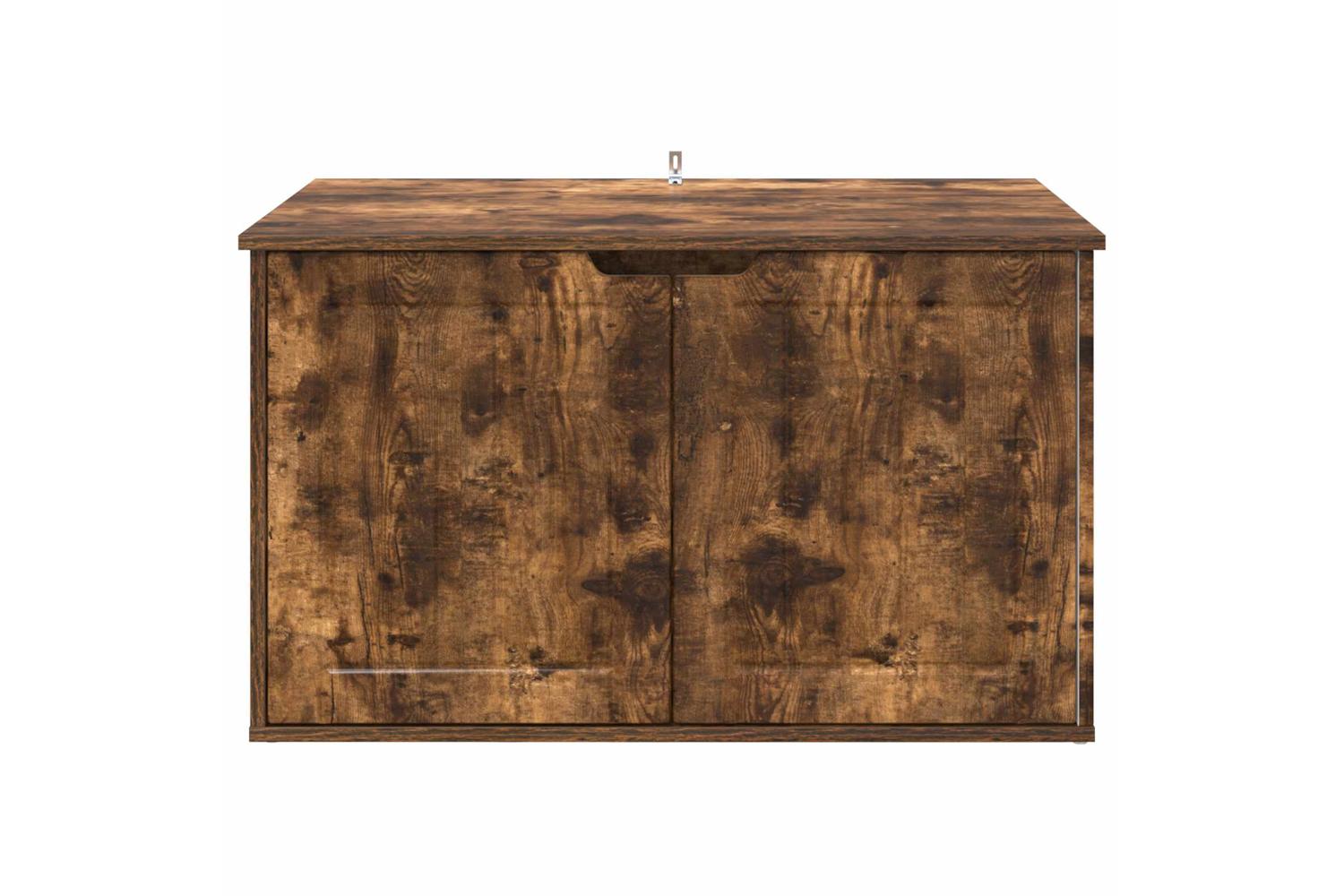 Vidaxl Cat House Smoked Oak 85 X 55 X 505 Cm Engineered Wood-7