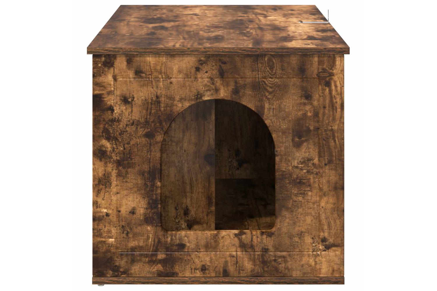 Vidaxl Cat House Smoked Oak 85 X 55 X 505 Cm Engineered Wood-8