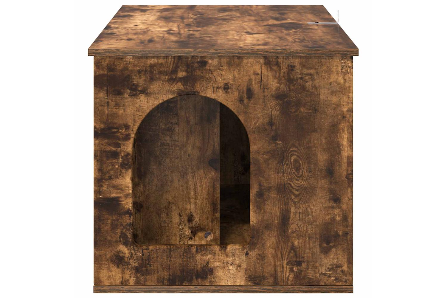 Vidaxl Cat House Smoked Oak 85 X 55 X 505 Cm Engineered Wood-8