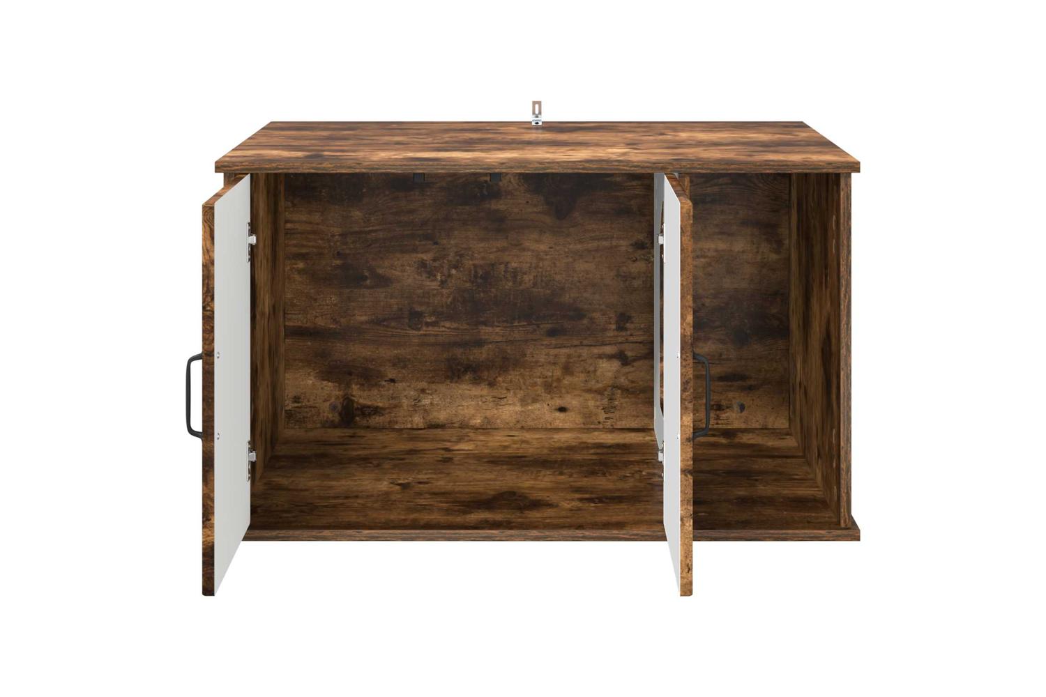 Vidaxl Cat House Smoked Oak 85 X 55 X 505 Cm Engineered Wood-5