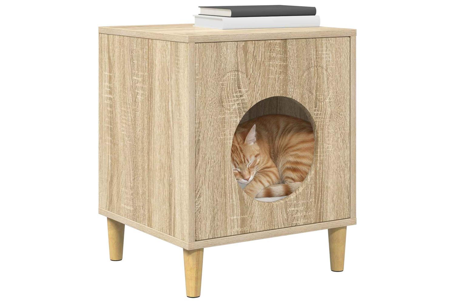 Vidaxl Cat House Sonoma 425 X 40 X 53 Cm Engineered Wood-3