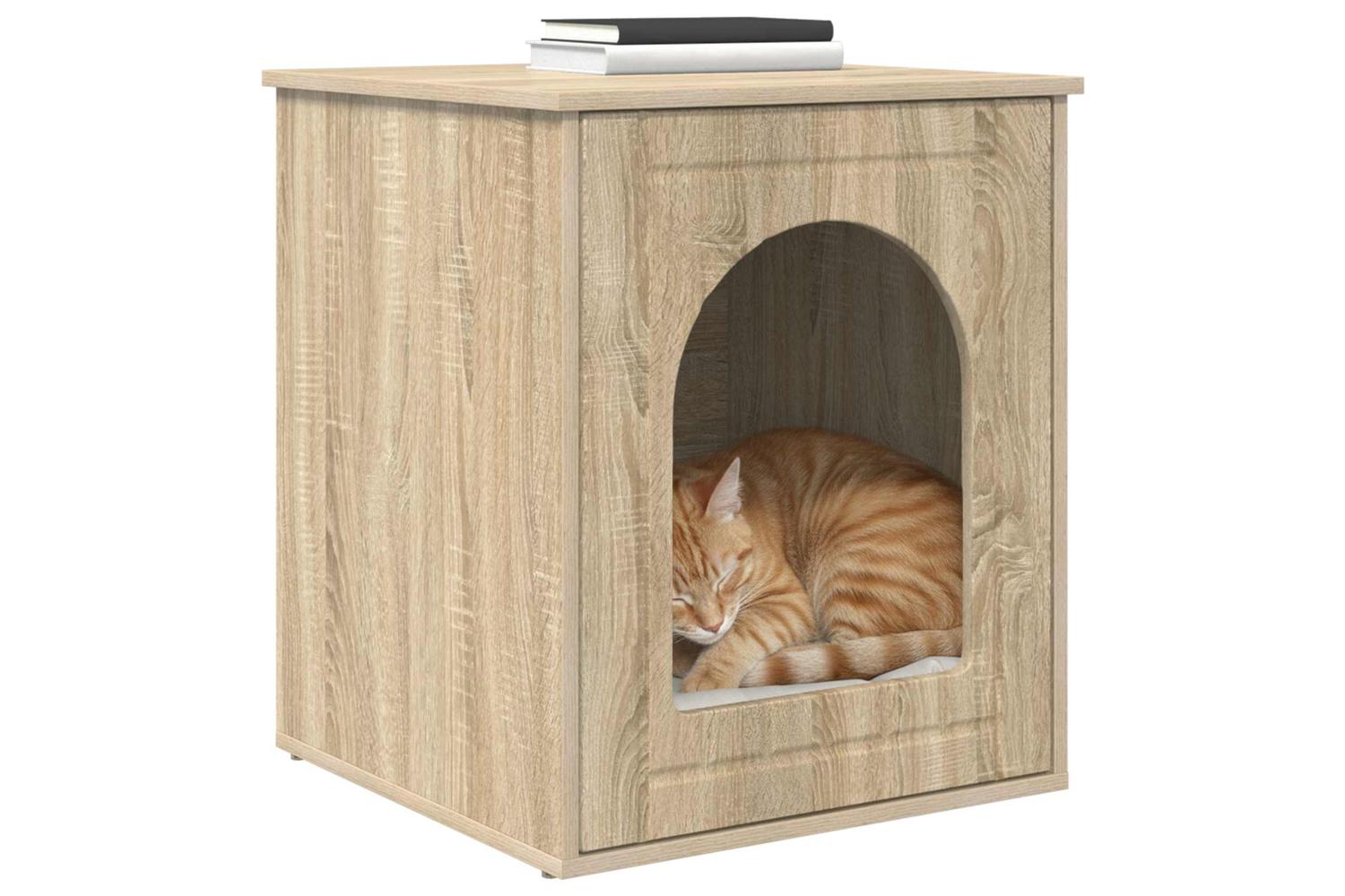 Vidaxl Cat House Sonoma 53 X 52 X 62 Cm Engineered Wood-3