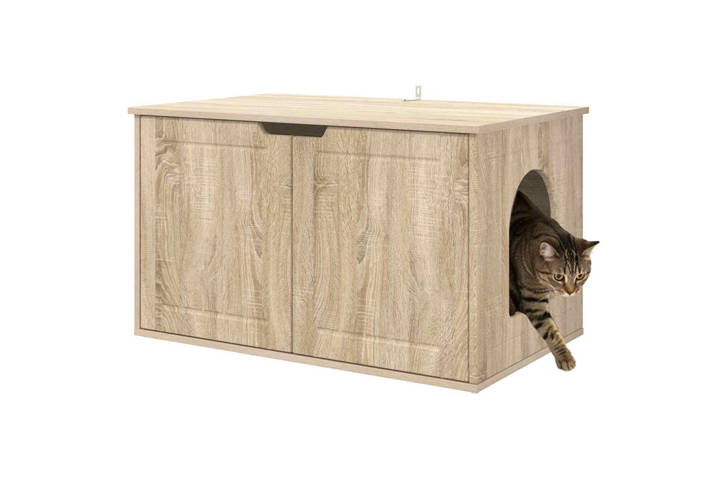 Vidaxl Cat House Sonoma 85 X 55 X 505 Cm Engineered Wood-3