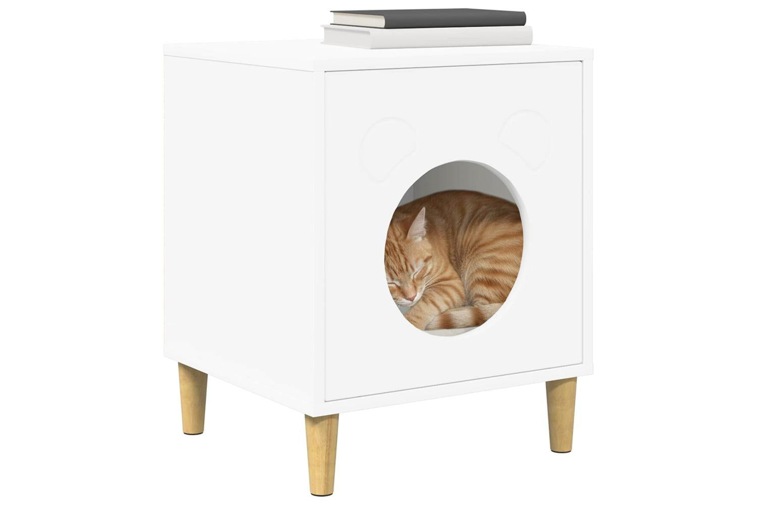 Vidaxl Cat House White 425 X 40 X 53 Cm Engineered Wood-3