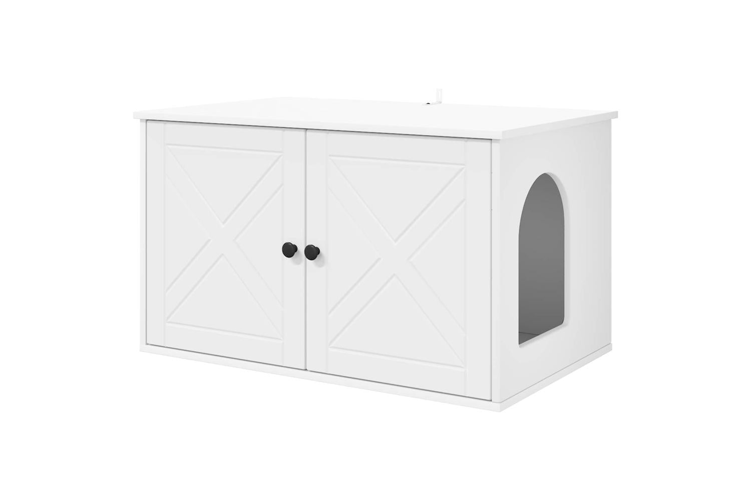 Vidaxl Cat House White 85 X 55 X 505 Cm Engineered Wood-2