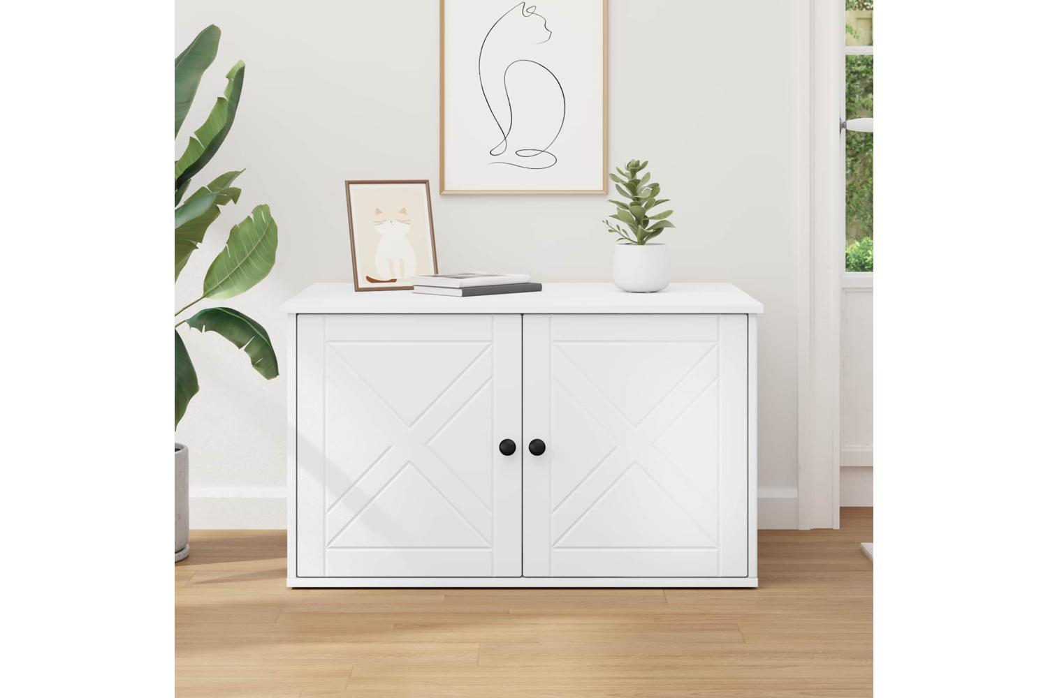 Vidaxl Cat House White 85 X 55 X 505 Cm Engineered Wood-4