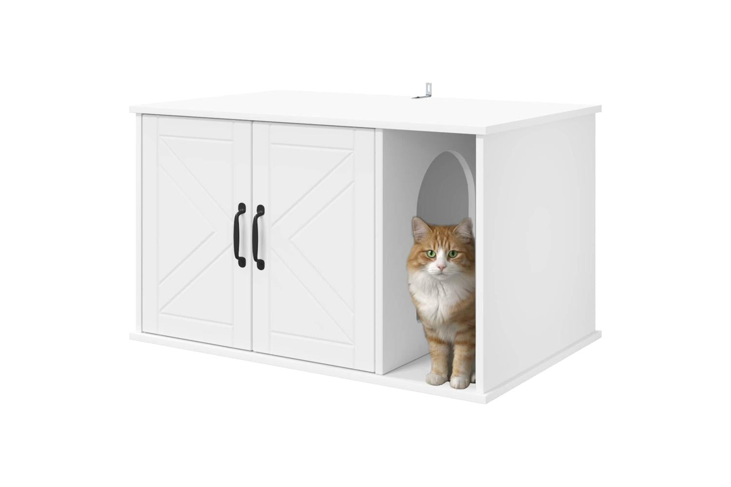 Vidaxl Cat House White 85 X 55 X 505 Cm Engineered Wood-3