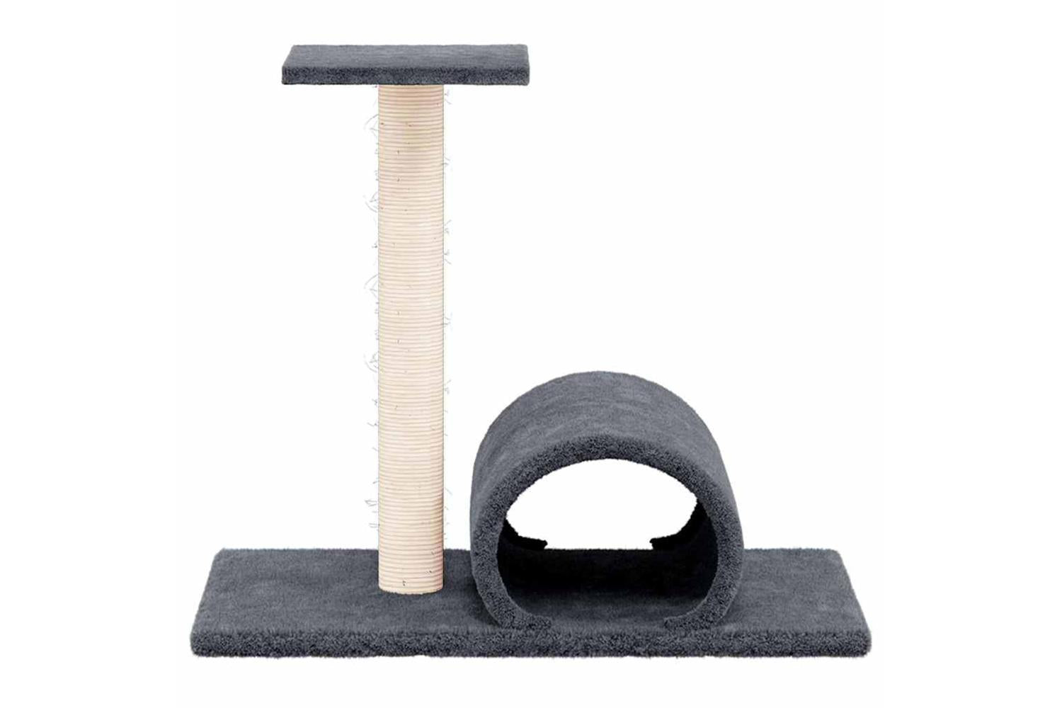 Vidaxl Cat Scratching Post With Tunnel Dark Grey 60x345x50 Cm-3