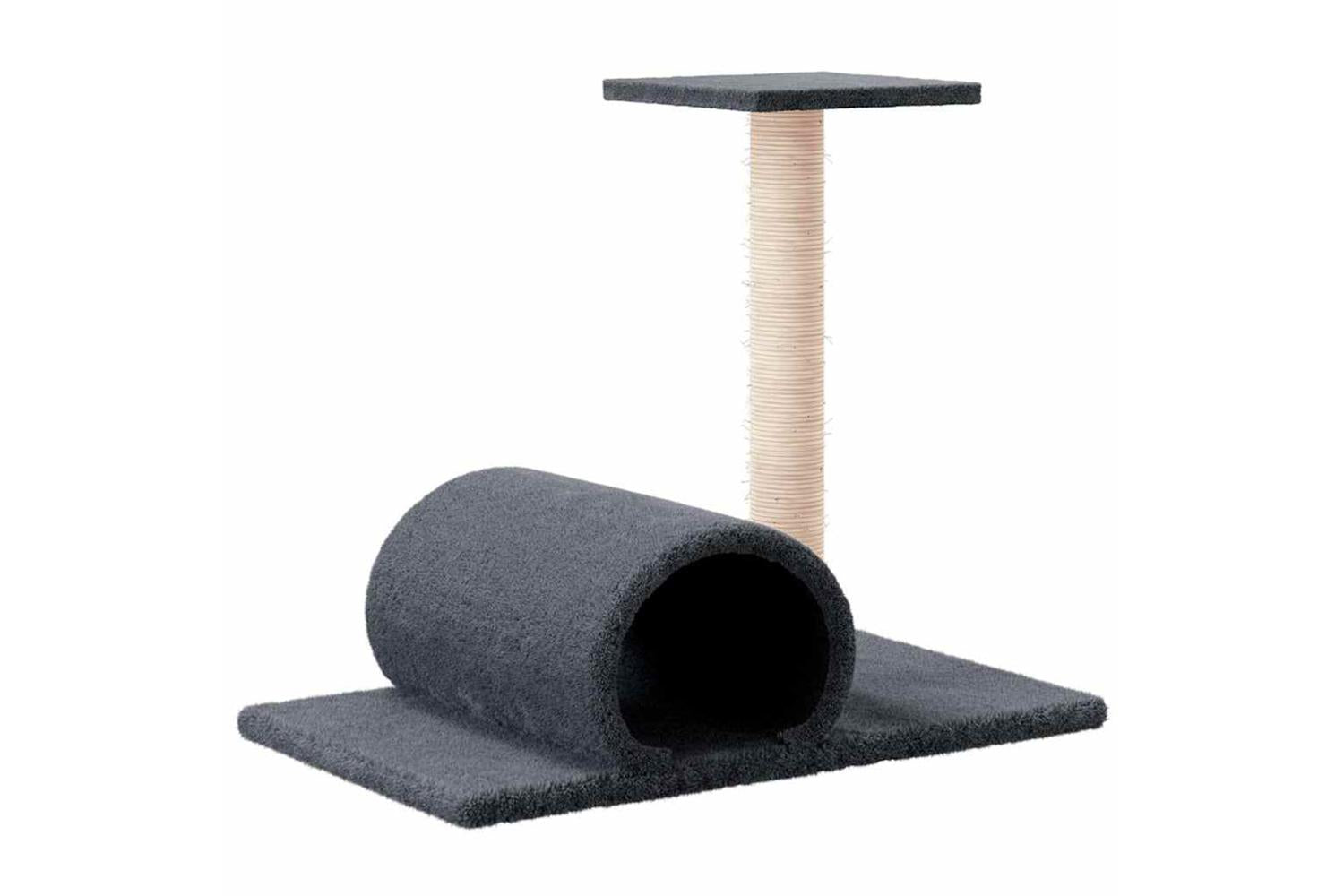 Vidaxl Cat Scratching Post With Tunnel Dark Grey 60x345x50 Cm-5