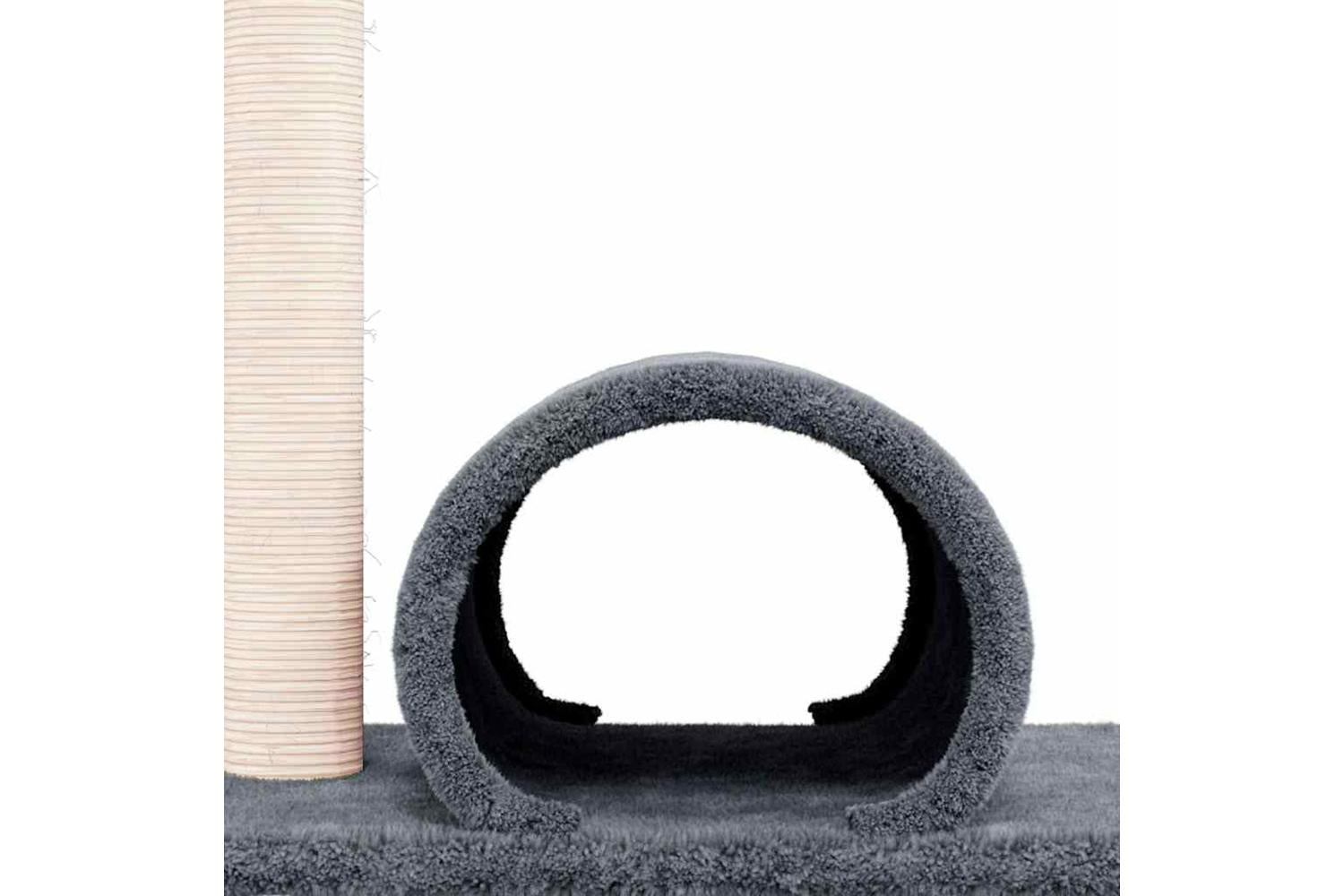 Vidaxl Cat Scratching Post With Tunnel Dark Grey 60x345x50 Cm-6