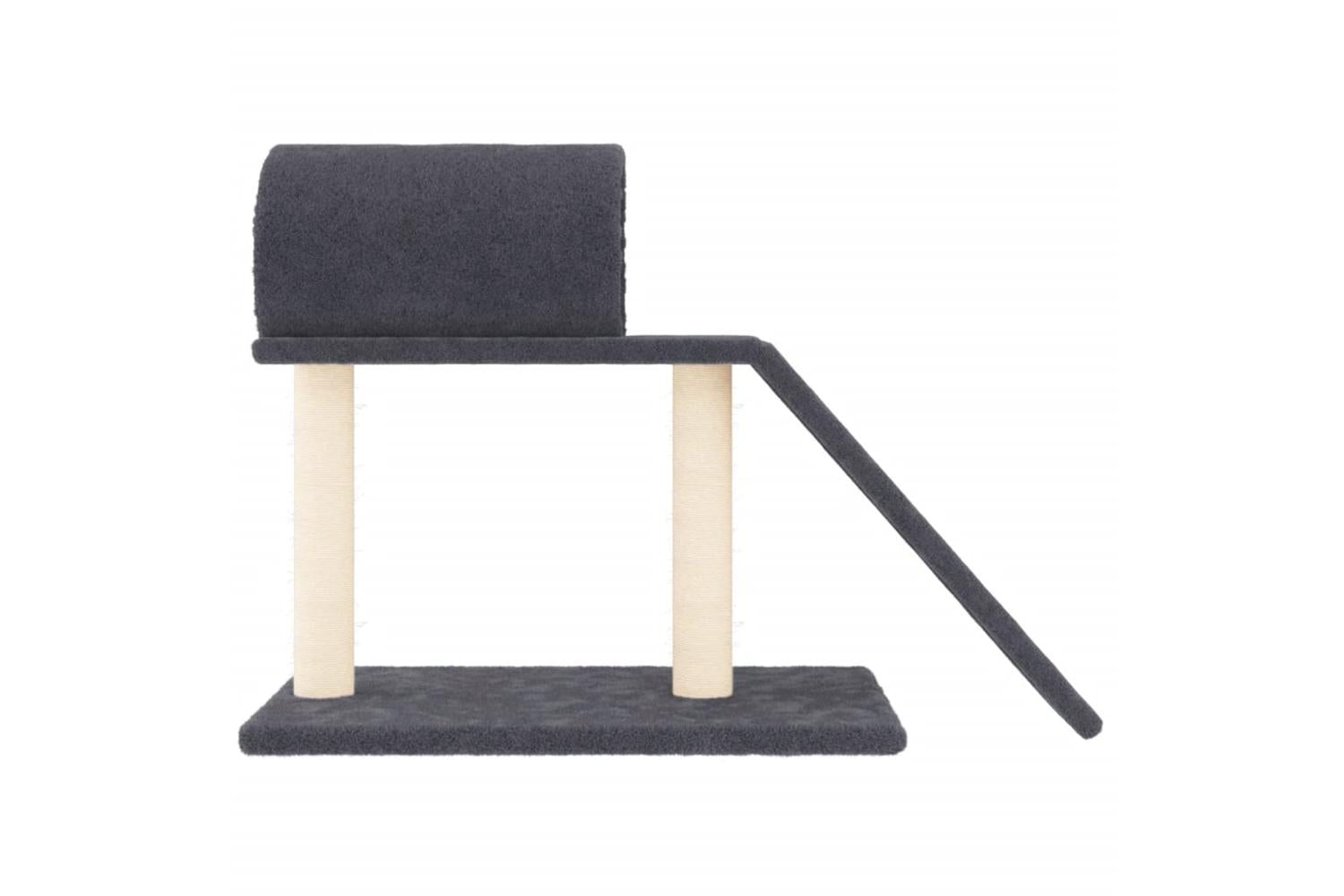 Vidaxl Cat Scratching Posts With Tunnel And Ladder Dark Grey 555 Cm-3