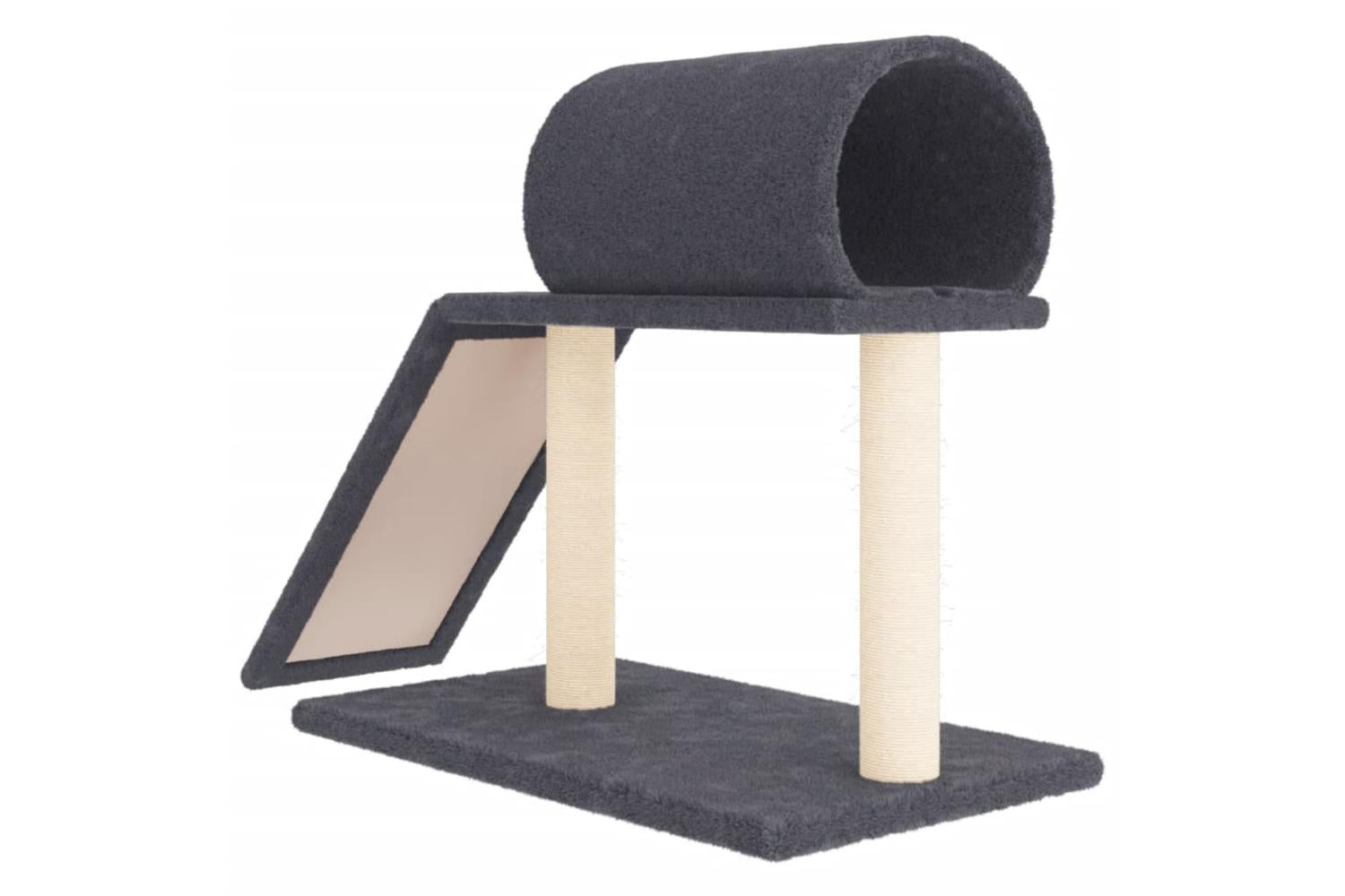Vidaxl Cat Scratching Posts With Tunnel And Ladder Dark Grey 555 Cm-5